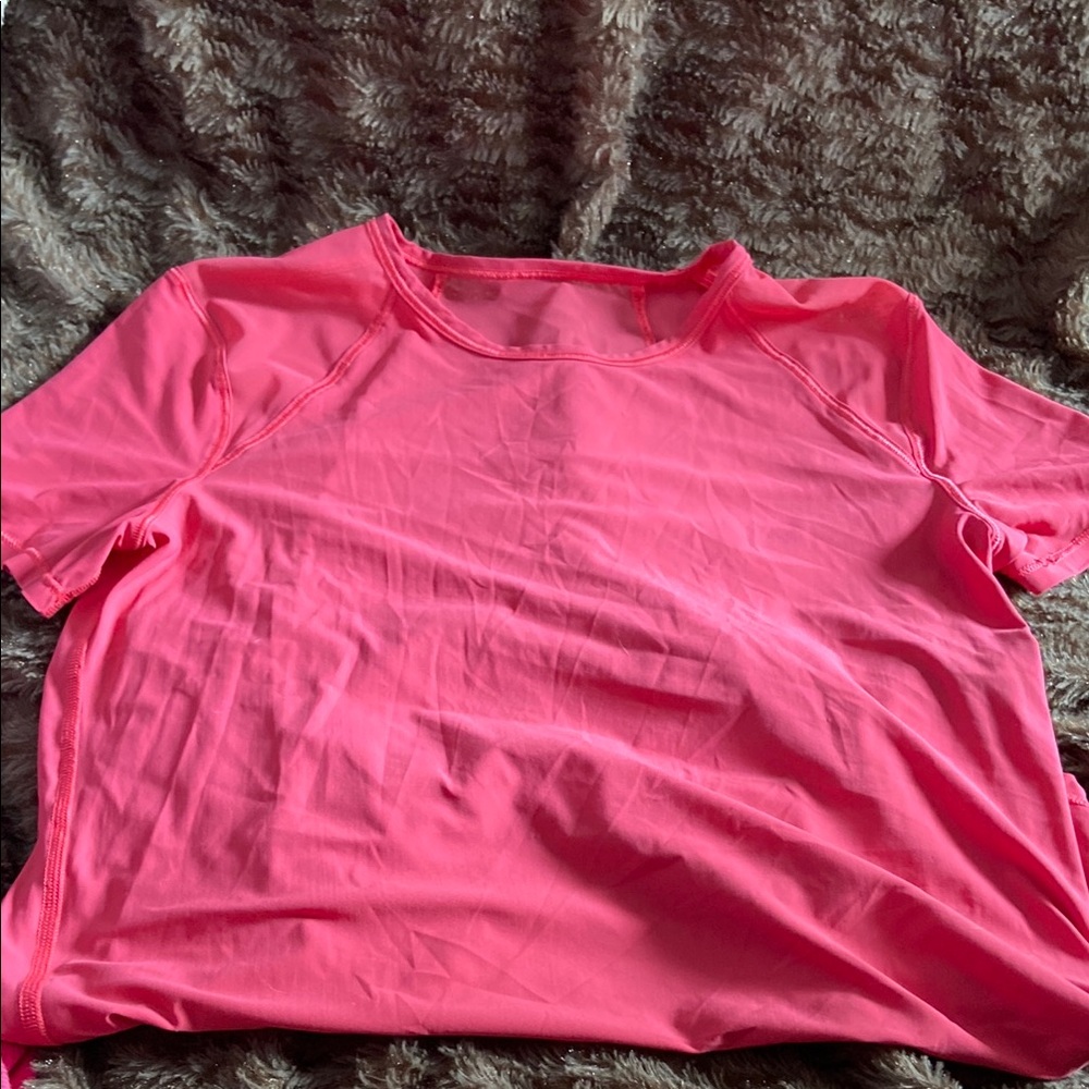 lululemon athletica Bright Pink Short Sleeve Tee